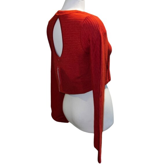 Band of the Free NWT Alize Rust Long Sleeve Crop Top Sz Medium Womens Orange - Picture 9 of 13